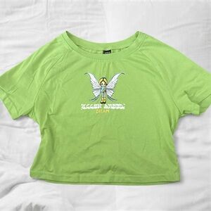 SHEIN Green Graphic Short Sleeve Tee